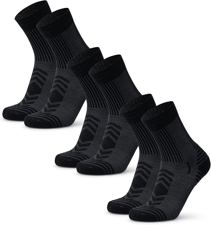DANISH ENDURANCE Hiking Socks, Lightweight, Merino Wool Socks for Men & Women, Moisture Wicking & Thermal, 1 or 5 Pack