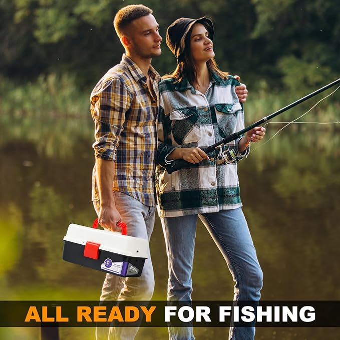 3 Layers Tackle Box with Tackle Included, 321Pcs Fishing Lures Kit Contains Pliers, Crankbait, Hooks, Weights & Accessories, Fishing Gear Bait Lure Gifts for Men Bass Freshwater (White Black)