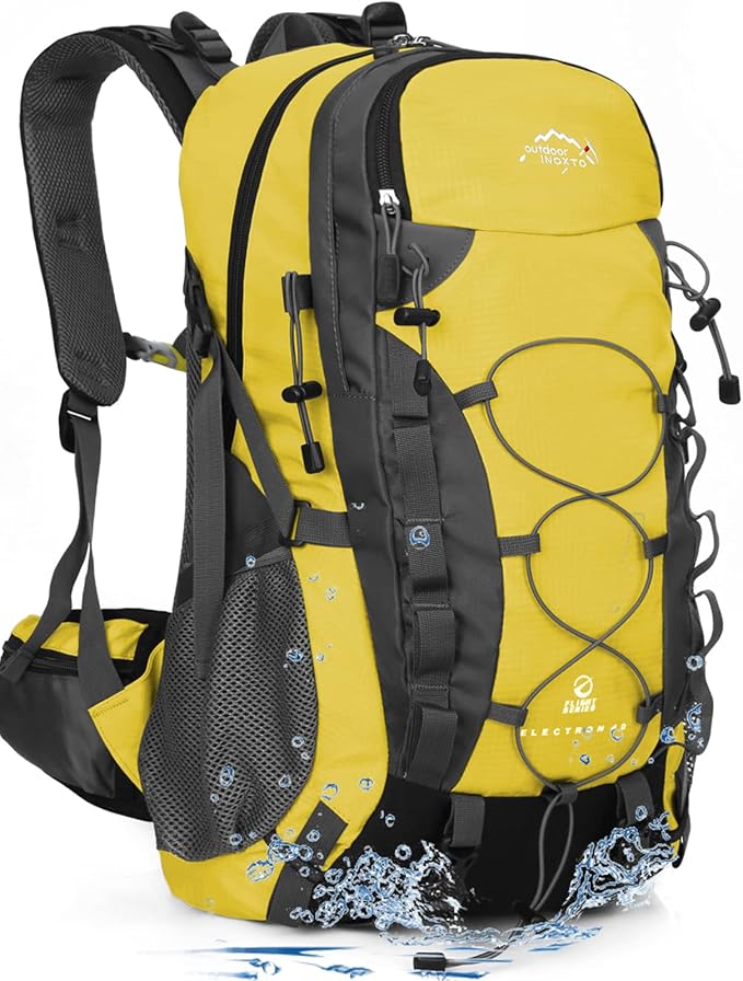 INOXTO lightweight Hiking Backpack 35L/40L Hiking Daypack with Waterproof Rain Cover for Travel Camping Outdoor Men and Women