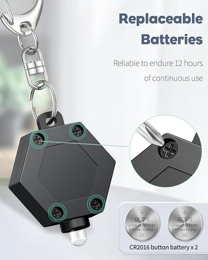 Uniclife 5 Pack LED Keychain Flashlight Mini LED Keychain Light 12 Lumen Portable Ultra Bright Battery Powered Key Ring Torch for Outdoor Camping Party Hiking and Emergency Lighting