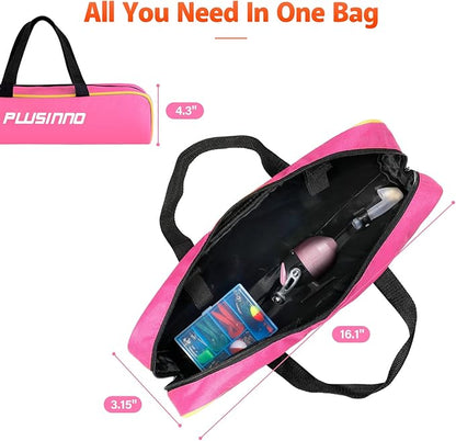 PLUSINNO Kids Fishing Pole with Spincast Reel Telescopic Fishing Rod Combo Full Kits for Boys, Girls, and Adults