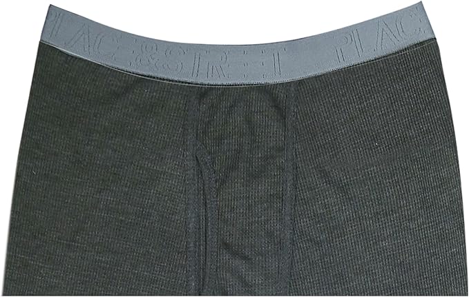 Thermal Underwear Pants for Men Long Johns Cotton Blend Base Layer Waffle Knit Bottoms Classic Cold Weather