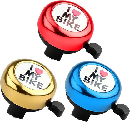 Bike Bell, Classic Nostalgic Bell, Loud Sound, Bicycle Accessories, Kids Bike Bell and Balance Car Bell, Adult Bicycle Bell,Red/Yellow/Blue - 3 Colors