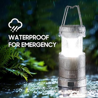 4 Pack Camping Lanterns Rechargeable Collapsible, 65 LED 3 Lighting Modes, 1000LM Dimmable Camping Lights Waterproof, Portable Lantern for Camping Essentials Power Outages Tent Emergency Home Hiking