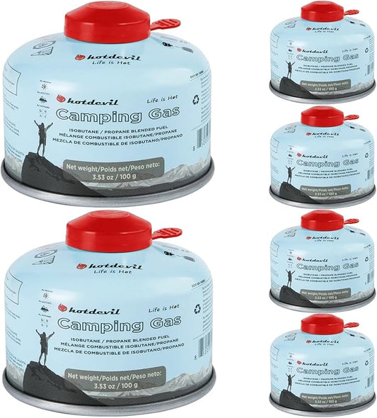KOMAN Isobutane Fuel Canister Backpacking Stove Fuell Camping Fuel Canister Isobutane Propane Fuel Canister 4 oz(6 Pack)