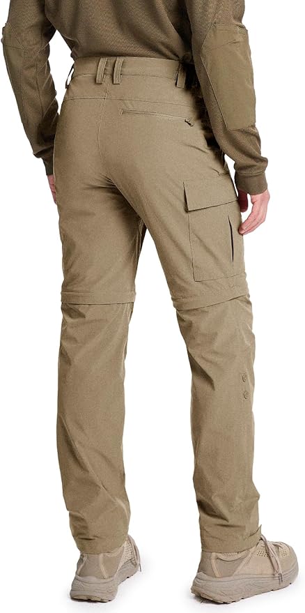 Moosehill Men's-Hiking-Pants Convertible Quick-Dry Water-Resistant Lightweight Zip-Off Outdoor with 5 Deep Pockets
