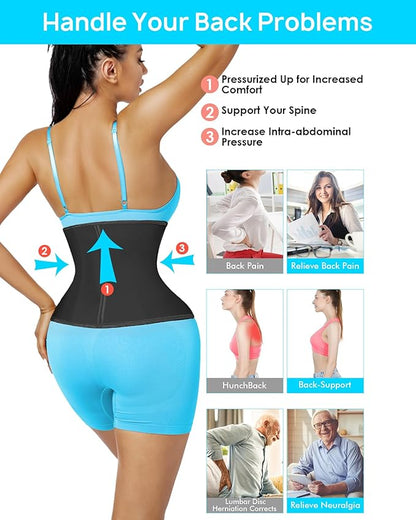 Short Torso Waist Trainer for Women Lower Belly Fat, Workout Fajas Colombianas Waist Cincher Corset
