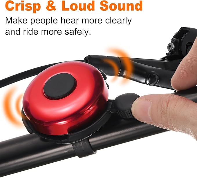 HARFINGTON Bike Bell Aluminum Classic Bicycle Bells with Loud Crisp Clear Sound Bike Ring Bell Bike Accessories for Adults Children Road Mountain Bike