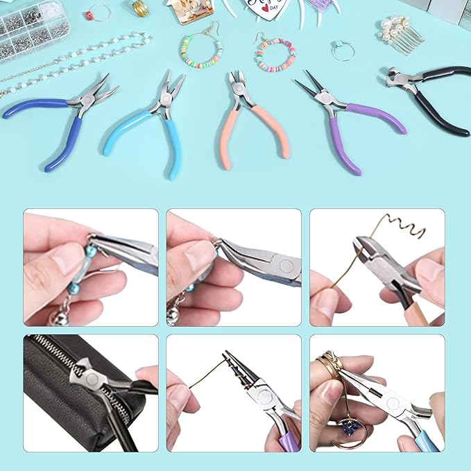 5 Piece Jewelry Pliers Set, Jewelry Making Tools for Jewelry