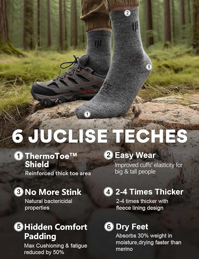 Alpaca Wool Micro Crew Hiking Socks Midweight Moisture Wicking Anti-blister Cushioned