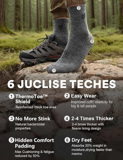 Alpaca Wool Micro Crew Hiking Socks Midweight Moisture Wicking Anti-blister Cushioned