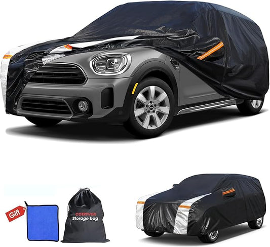 Mini Countryman Car Cover 100% Waterproof All Weather, Gift with Towel, 10 Layers SUV Car Cover Custom Fit 2010-2026 Mini Countryman, Full Exterior Covers Rain Sun UV Protection with Door Zipper.