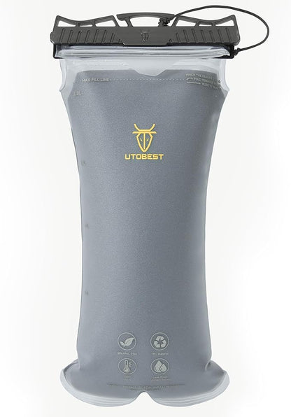 Insulated Water Bladder with Bite Valve Cover Keeps Water Cool or Warm for Hours, Leakproof TPU Hydration for Hiking Camping and Backpacking