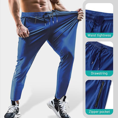 Men's Hiking Pants Quick-Dry Lightweight Sweatpants Outdoor Fishing Pants Water Resistant with Zipper Pockets