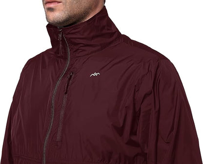 TRAILSIDE SUPPLY CO. Mens Windbreaker Jackets Lightweight Packable Jacket,Windproof and Dustproof