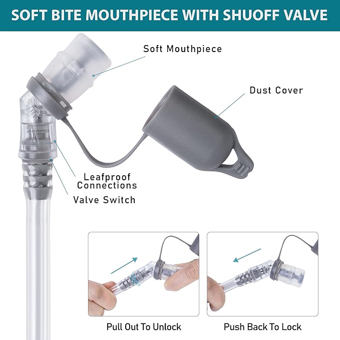 N NEVO RHINO Hydration Bladder 2L-3L,Water Reservoir for Hiking Backpack Leak Proof Water Storage Bladder,BPA-Free Water Pouch Hydration Pack for Camping Cycling Running