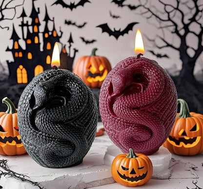Snake Egg Candle Molds for Candle Making, MUAECH 3D DIY Snake in Egg Silicone Mold for Soap Making, Clay Jewelry Moulds, Gypsum Clay Resin Casting Mould for Halloween Home Decor