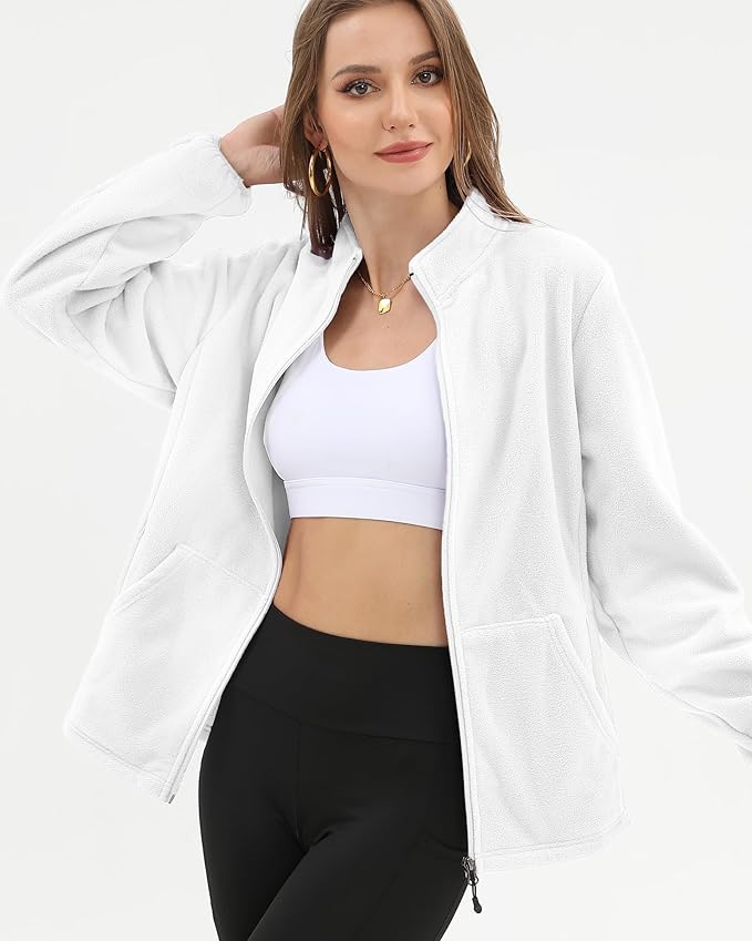 Argstar Women's Fleece Jacket with 6 Pockets (XS-2XL)