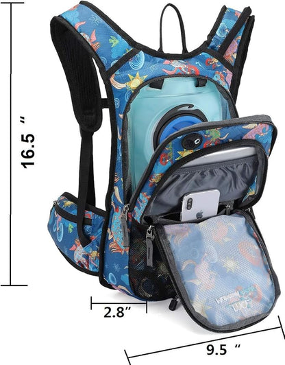 15L Insulated Hydration Backpack Pack with 2L Water Bladder Lightweight Hiking Backpack Bag for Women Men Daypack for Hiking Running Festival Camping Biking