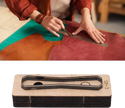 Hyuduo DIY Leather Cutting Die Tool, Alloy Steel Metal Punch Hole Cutter for Leather Crafts, Wallets, Belts, Compatible with Stamping Sets