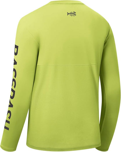 BASSDASH Fishing T Shirts for Men UV Sun Protection UPF 50+ Long Sleeve Tee T-Shirt