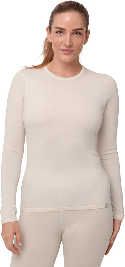 DANISH ENDURANCE Merino Wool Long Sleeve for Women, Thermal Vests for Women, Base Layer Underwear Tops, Winter Thermals