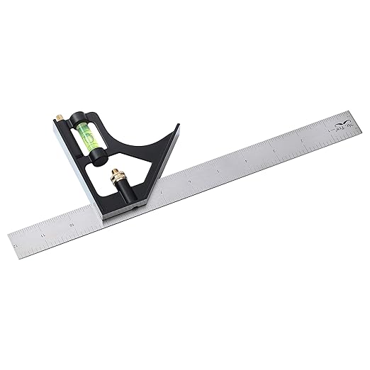 Mr. Pen- Combination Square, 12" Combo Square, Carpentry Tools, Carpenter Square, Woodworking Tools,Framing Square, T Square, T Ruler, Combination Square Set, Square Tool, Metal Square