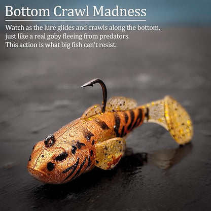 Soft Fishing Lures Shad Minnow Swimbaits, Pre-Rigged Jig Heads Paddle Tail Swim Baits for Bass, Trout, Walleye, Crappie, Sinking Jigs Bait for Saltwater Freshwater, Fishing Gifts for Men