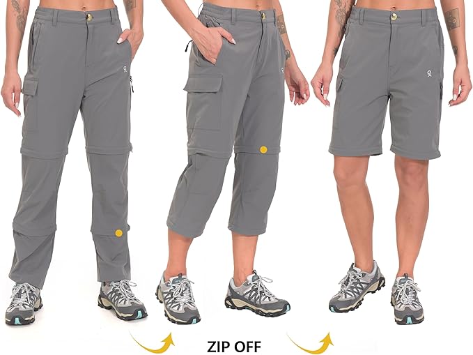 Little Donkey Andy Women's Stretch Convertible Pants, Zip Off Quick Dry Hiking Pants