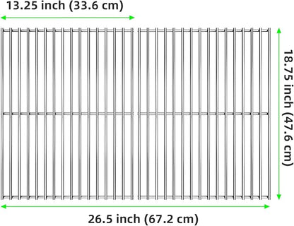 18.75" Grill Grates Replacement Parts for Weber Genesis II 300 and Genesis II LX 300 Series Gas Grills, Genesis II E&S 310 315 320 325 340, 66095, 304 Stainless Steel Cooking BBQ Grids