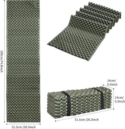 Foam Camping Pads for Hiking, Ultralight Closed Cell Mattress, Waterproof Soft Mat for Adults, Wide Picnic Yoga Mats, Folding Sleeping Pad for Outdoor Backpacking