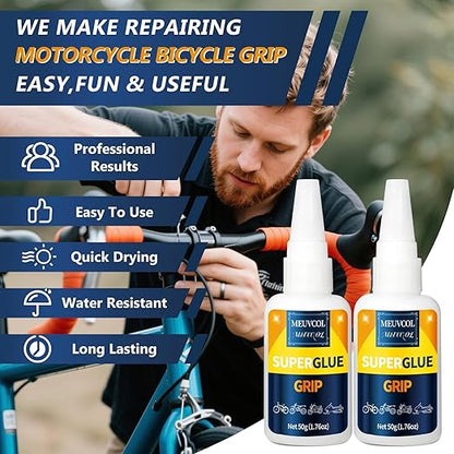 Grip Glue 100g, Instant Handlebar Grip Glue for Dirt Dikes, Motorcycle, Ebike, Bicycle, Heavy Duty Handle Grip Adhesive for ATV Grips,Tool Handle,Snowmobile