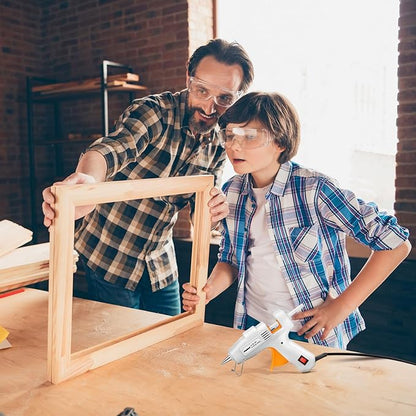 ROMECH 20W Mini Hot Glue Gun with 30 Glue Sticks Set, Fast Preheating Hot Glue Gun Kit Heavy Duty Gluegun for Craft, DIY, Repairs (White)