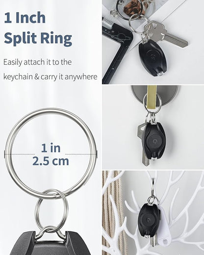 Uniclife 10 Pack LED Keychain Flashlight Mini LED Keychain Light 14 Lumen Portable Ultra Bright Battery Powered Key Ring Torch for Outdoor Camping Party Hiking and Emergency Lighting