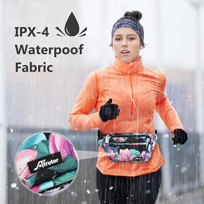 Waist Pack Bag Fanny Pack for Men&Women Hip Bum Bag with Adjustable Strap for Outdoors Workout Traveling Casual Running Hiking Cycling (New Black Flowers-1)