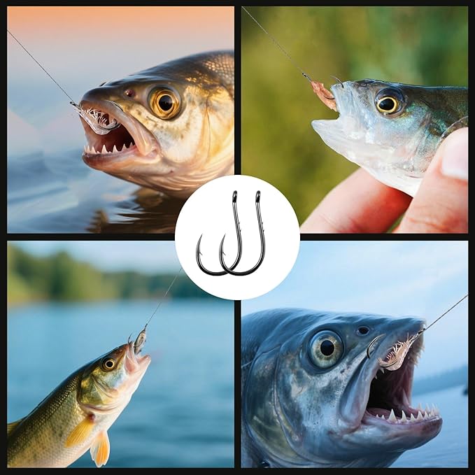 Octopus Baitholder Fishing Hooks, 50/100pcs Sharp Barbed High Carbon Steel Offset Circle Hooks for Freshwater Saltwater