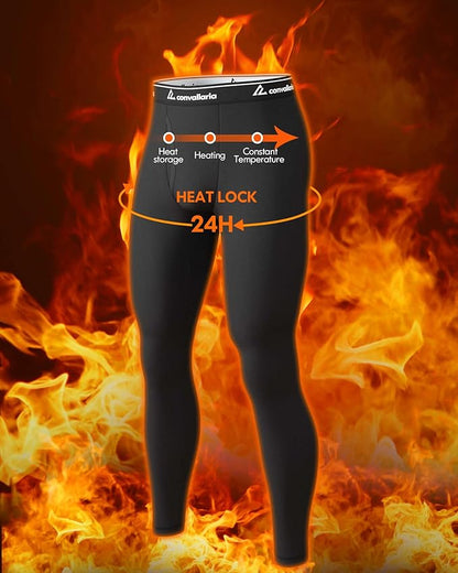 Men's Thermal Pants Fleece Lined Long Johns Compression Bottom Athletic Base Layer Cold Weather Gear 1 2 4 Pcs