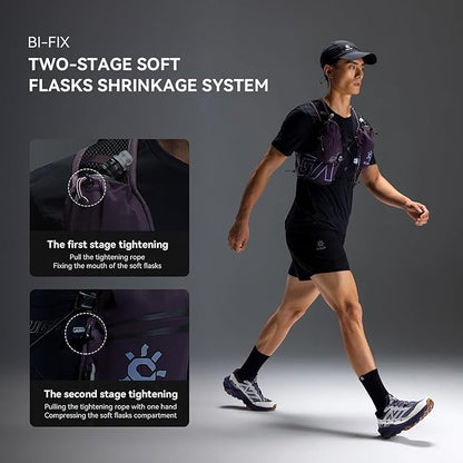 KAILAS FUGA AIR 8 Ⅳ Running Hydration Vest Hydration Pack Lightweight with Two TPU Water Bladders for Women Men Trail Cycling Hiking
