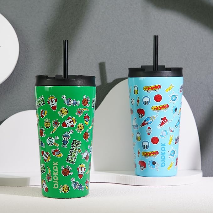 BJPKPK 26oz Insulated Tumbler With lid And Straw Stainless Steel Tumblers Travel Coffee Mug Reusable Thermal Cup,Playground
