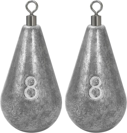 BLUEWING Casting Swivel Bell Sinkers Fishing Weights 1/2oz-8oz Drop Shot Dipsey Lead Saltwater