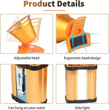 Super Bright Rechargeable LED Headlamp – High Power Waterproof Portable Head Flashlight, 3 Adjustable Lighting Modes, Ideal for Camping, Hiking, Hunting, Fishing, Emergency & Outdoor Activities
