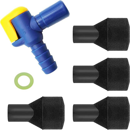 Bite Valve Replacement Mouthpiece Fit for Hydration Pack Bladder Water Backpack and Most Brands(4-Pack), with Shutoff Valve and Tube O-Ring