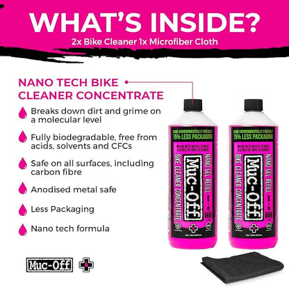 Muc-Off Bike Cleaner Concentrate | Powerful Nano Tech Bike Cleaner | Safe on Carbon Fibre, Biodegradable Formula for Bicycle and Motorcycle Cleaning