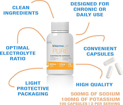 NormaLyte Oral Rehydration Salts and Capsules-Helps Dietary Management of POTS Syndrome Symptoms- Combo of 2