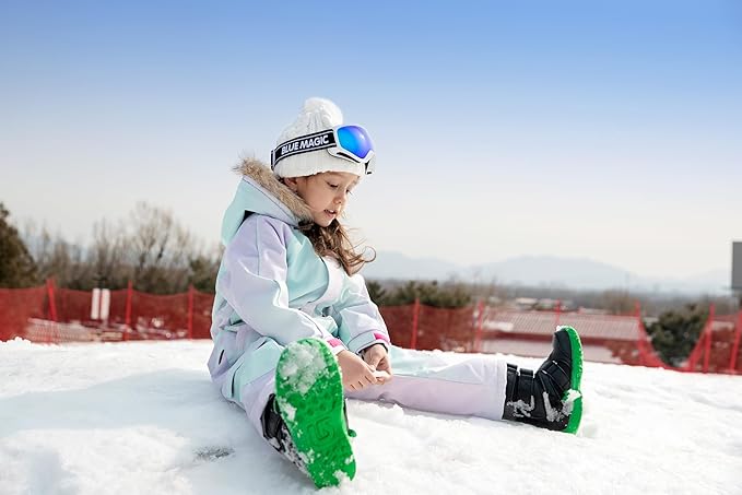 Kids Girls Boys Waterproof Colorful One Piece Snowsuits Coveralls Ski Suits Jackets Winter Jumpsuits