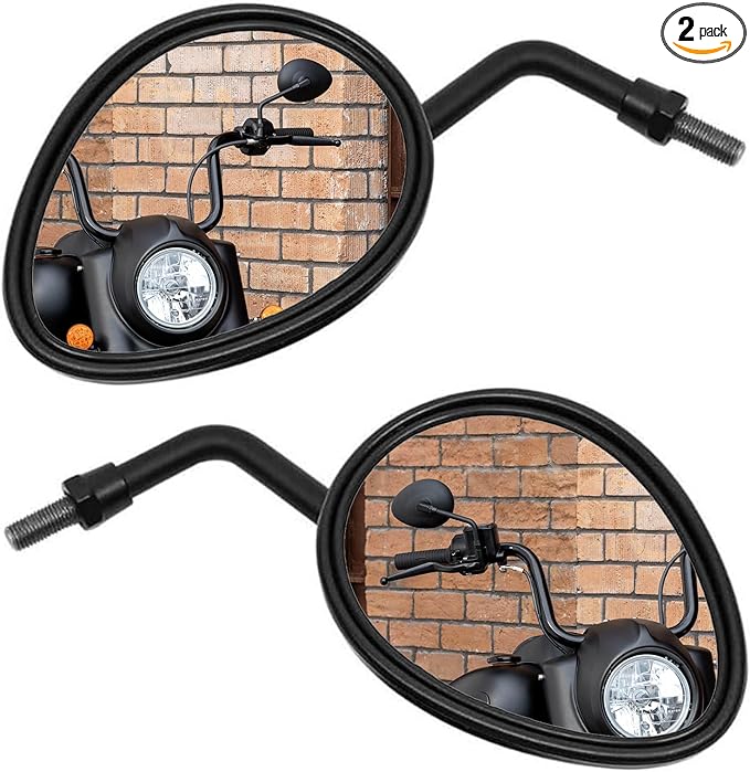 10mm Motorcycle Rearview Mirror Compatible with Indian Chief Classic 2014-2022 Chieftain 2014-2022, Roadmaster Scout Bobber 2015-2022 (black)