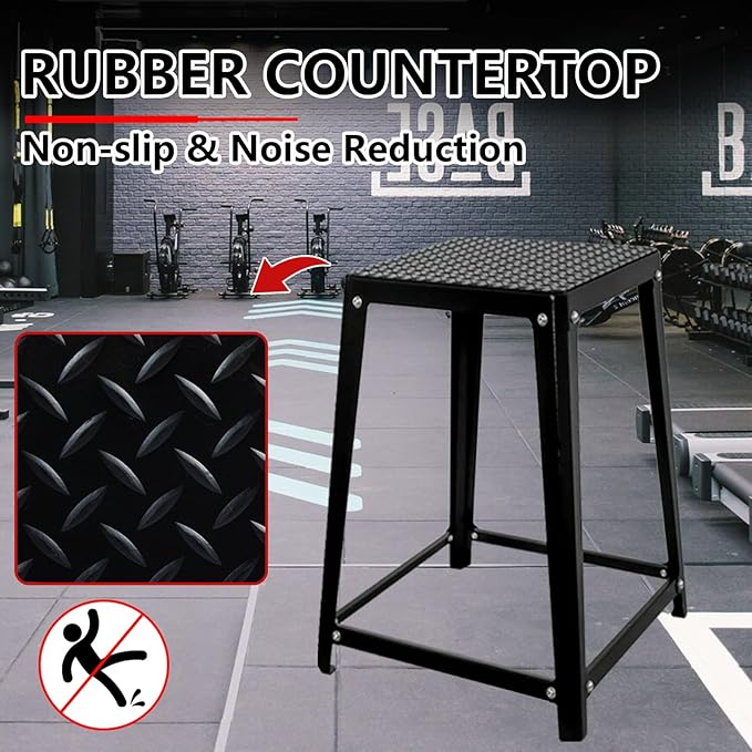 Plyometric Jump Box Set,12/18/24/30 Inch Anti-slip Jump Box Exercise,Red Plyo Box,Steel Step Up Box for Workout,Fitness Step Up Box Jumps for Home Gym Training