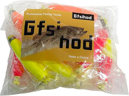 Fishing Bobbers Floats Set Weighted Fishing Bobbers for Fishing, Foam Snap on Float Weighted Bobbers Push Button Spring Fishing Floats Fishing Bobbers Assortment for Catfish