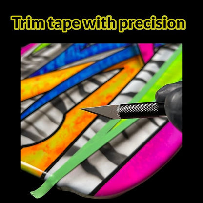 LiME LiNE #11 Exacto Precision Knife for Custom Painting, Airbrush Stencil Making, 10 Replacement Blades Free TiME WARP Die Cut Sticker