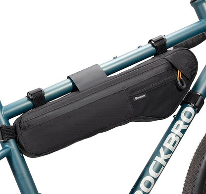 Bike Frame Bag Bike Triangle Bag Bicycle Under Tube Bike Bag,Cable Port & Pump Holder, Fits Hydration Pack for MTB & Road Bike Accessories